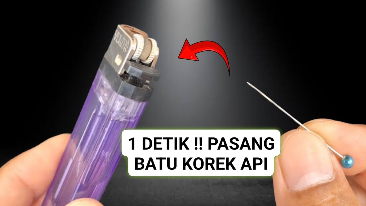 Mudah Banget Pasang BATU KOREK API pake jarum Pentul ‼️