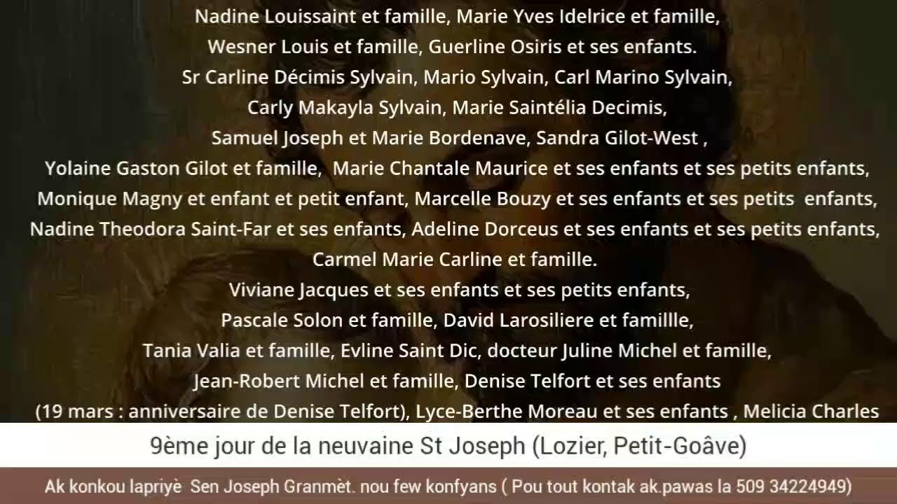 9ème jour de la Neuvaine a St Joseph ( Lozier, Petit-Goâve )