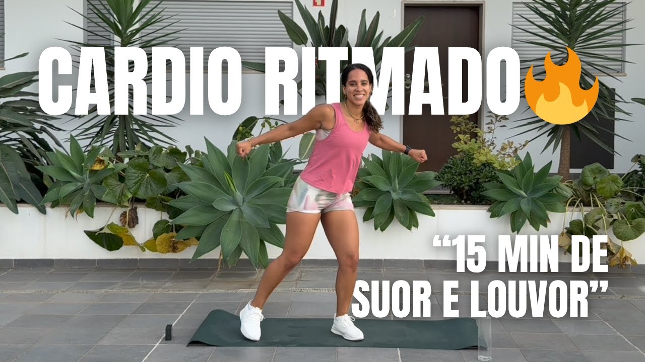 Cardio Ritmado Aeróbico Intenso com Música Cristã | 15 Minutos para Queima MUITO em casa!