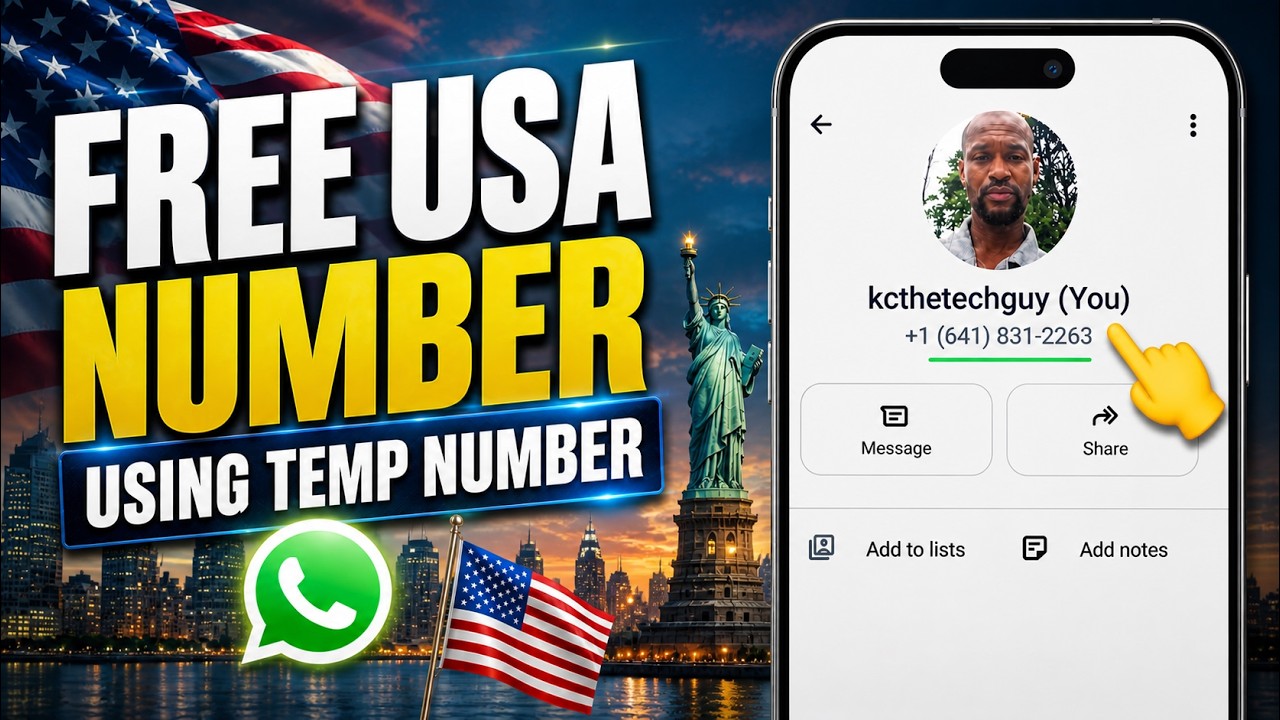 Как получить бесплатный номер телефона США с помощью приложения Temp Number App 2026 для верифика...