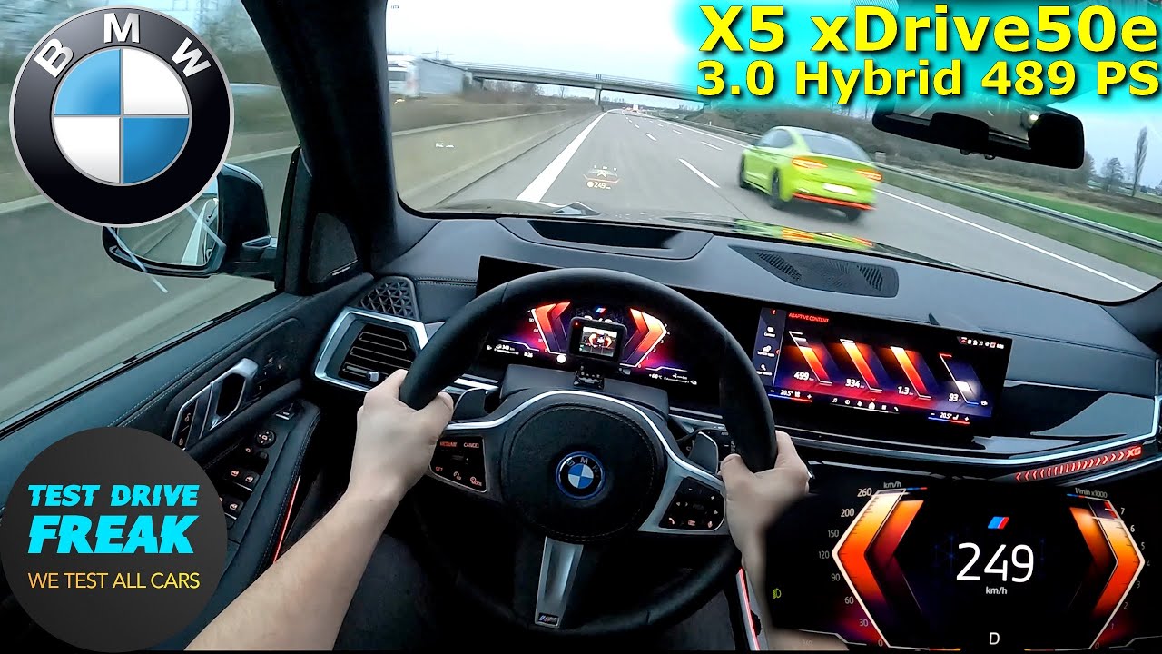 2023 BMW X5 xDrive50e 489 PS TOP SPEED AUTOBAHN DRIVE POV