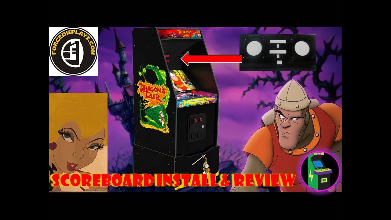 Dragon's Lair Arcade Cabinet - New Scoreboard Panel Install & Review!