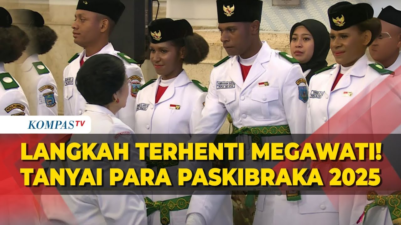 Langkah Terhenti Megawati! Ajak Bicara Para Paskibraka 2025 di Istana Negara