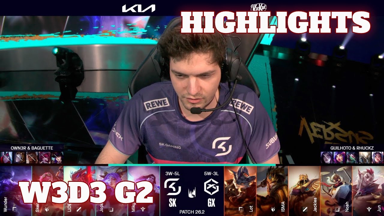 SK vs GX - Highlights | Week 3 Day 3 LEC Versus 2026 | SK Gaming vs GIANTX W3D3