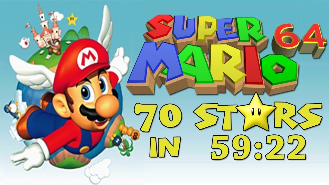 Super Mario 64 (70 Stars) in 59:22
