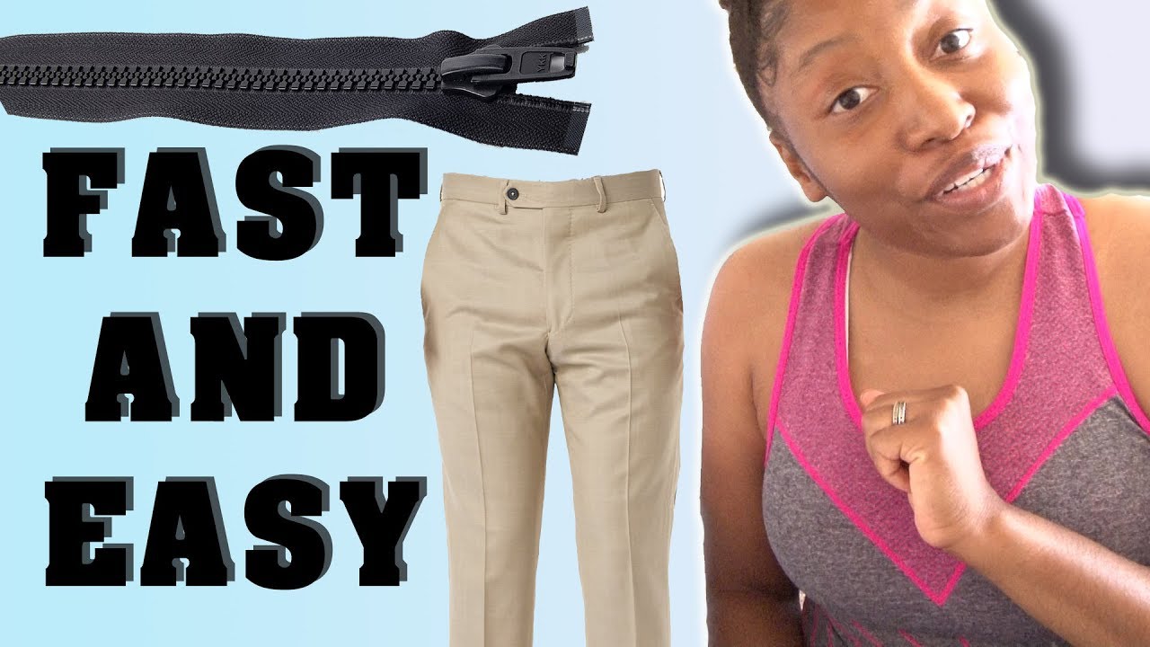 how to replace a zipper in dress pants fast and easy