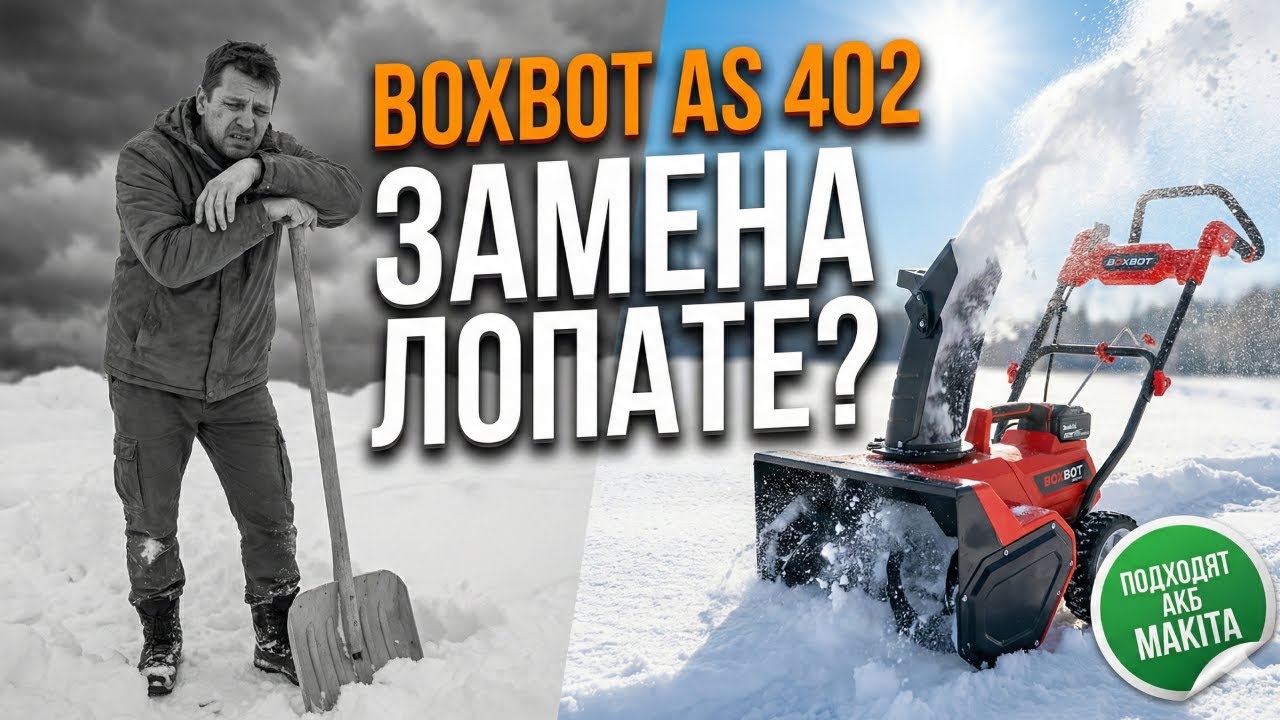 Аккумуляторный cнегоуборщик Boxbot AS 402: Полный обзор и Тест. Стоит ли покупать?