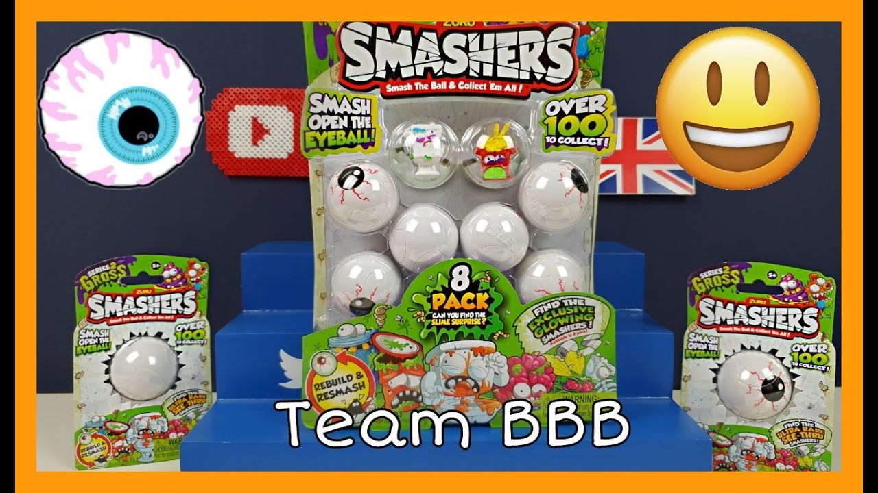 SMASHERS SERIES 2 GROSS! Smash the Ball Collect them all! Smasher eyeball Zuru Toys Collectibles