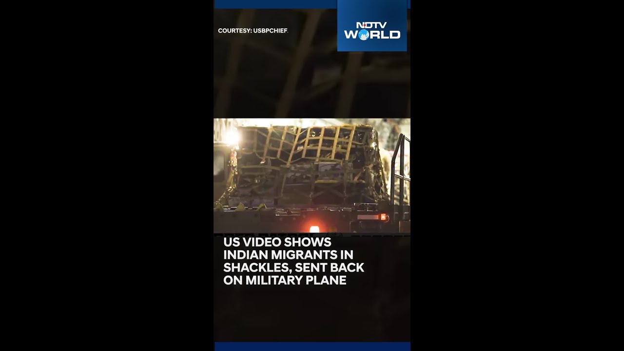 Indians Deported | US Video Shows Indian Migrants In Shackles, Sent Back On Military Plane