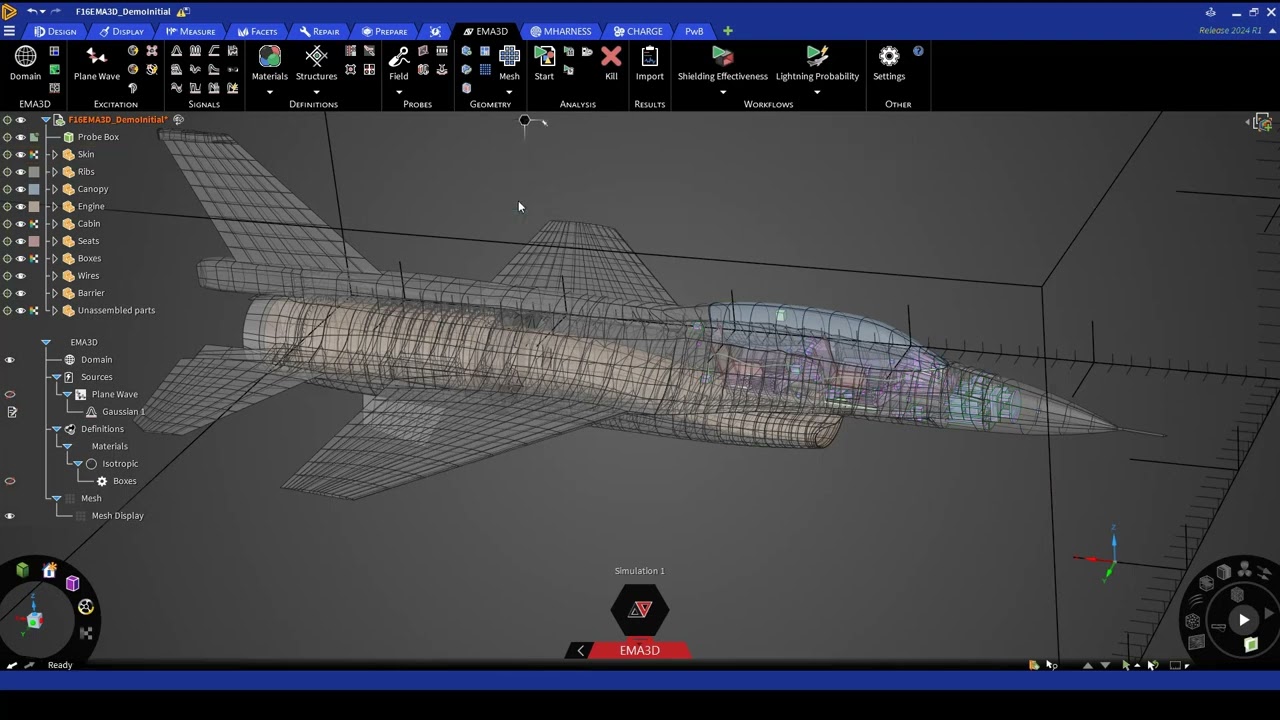 EMC Plus: HIRF Coupling to an Aircraft Demo (Part 1)
