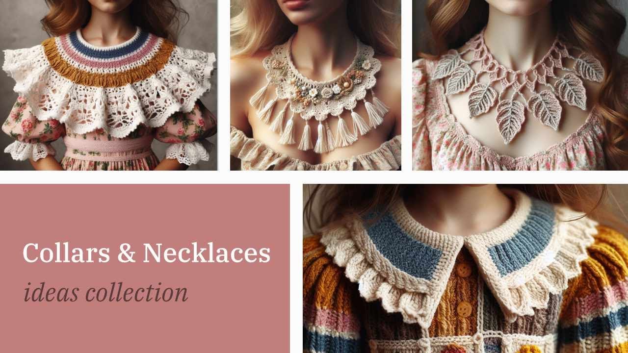 60+ ideas for knitted collars and necklaces for girl #crochet #knitted #collar #design #knitting