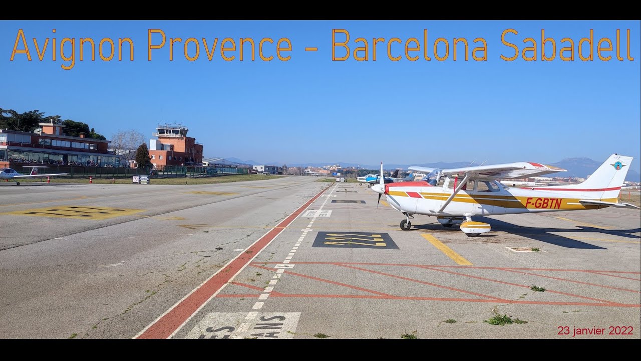 LIVE COCKPIT CESSNA 172 INTEGRAL : Avignon (fr) - Barcelona-Sabadell (es)