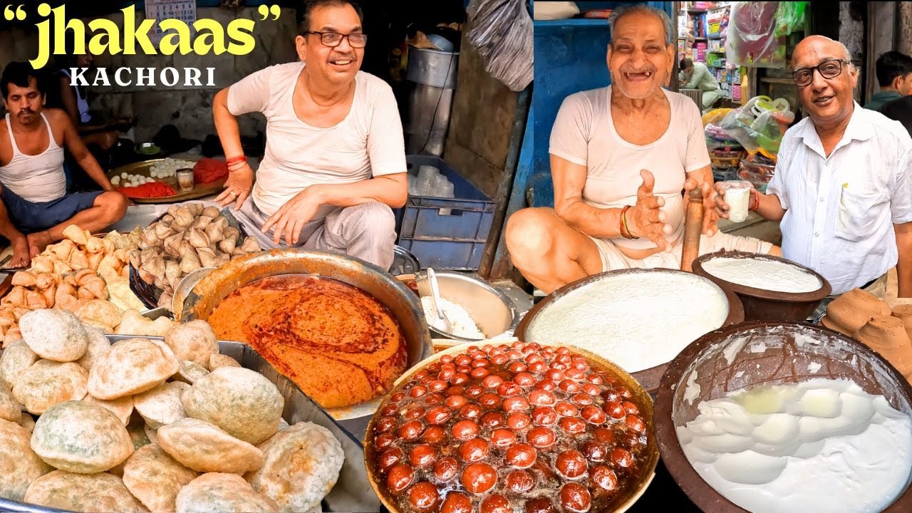 Bagree Market FAMOUS Street FOOD | Hari Matar Ki KACHORI Aloo Sabji | Jain Brothers