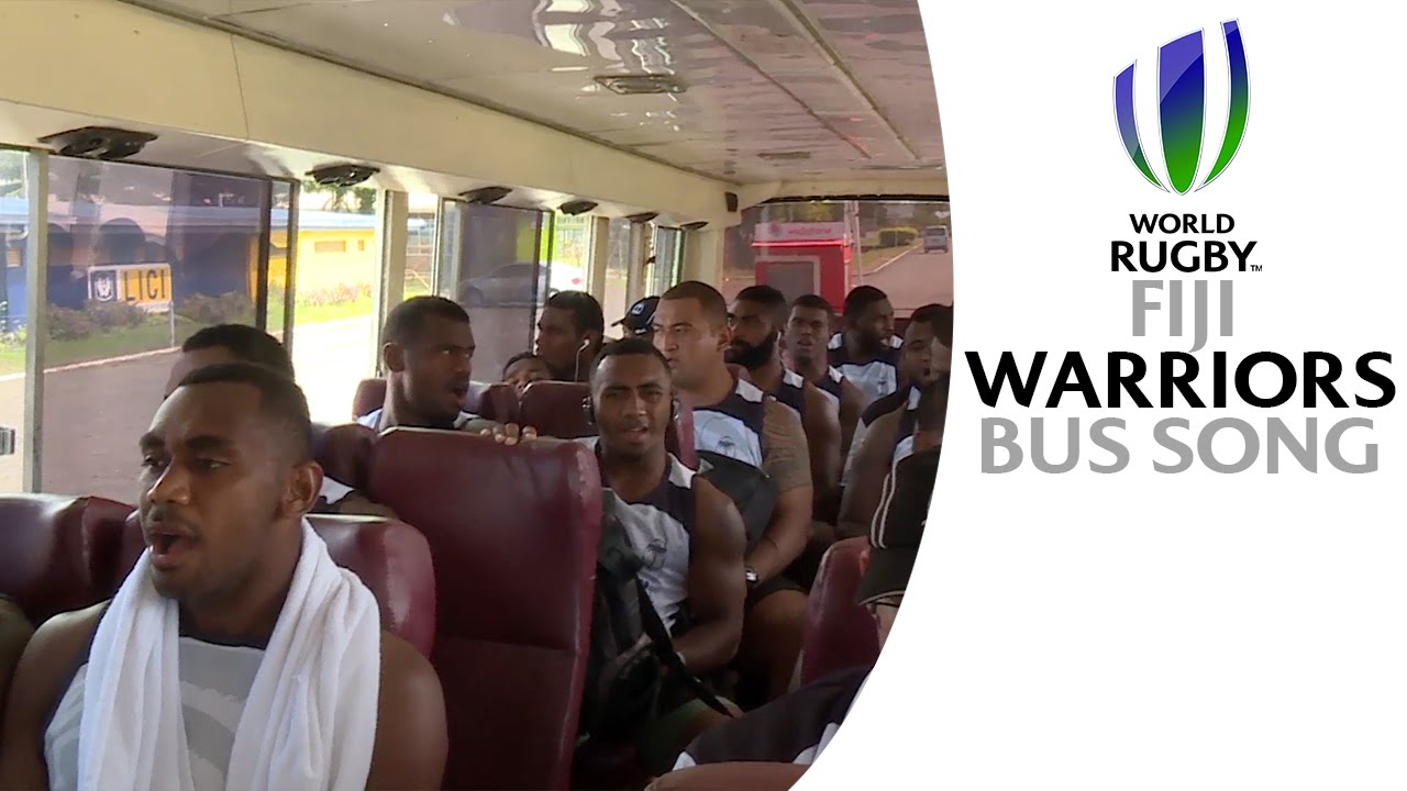 Fiji rock the bus with team song!