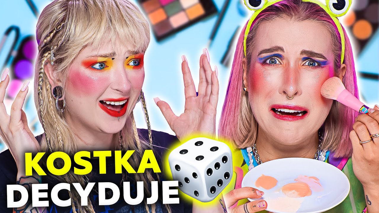 ♦ KOSTKA DECYDUJE ILE KOSMETYKÓW MUSIMY NAŁOŻYĆ! 😱 ♦ Red Lipstick Monster i Agnieszka Grzelak Beauty