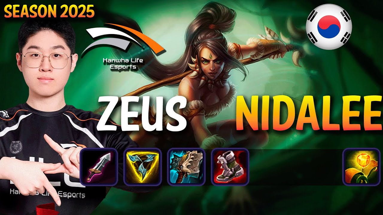 HLE Zeus NIDALEE vs K'SANTE Top - Patch 25.09 KR Ranked | lolrec