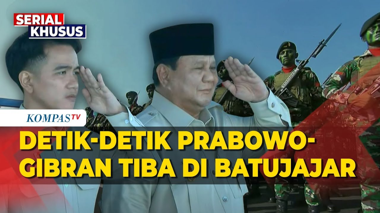 Detik-Detik Prabowo-Gibran Tiba di Batujajar, Hadiri Upacara Kehormatan Militer
