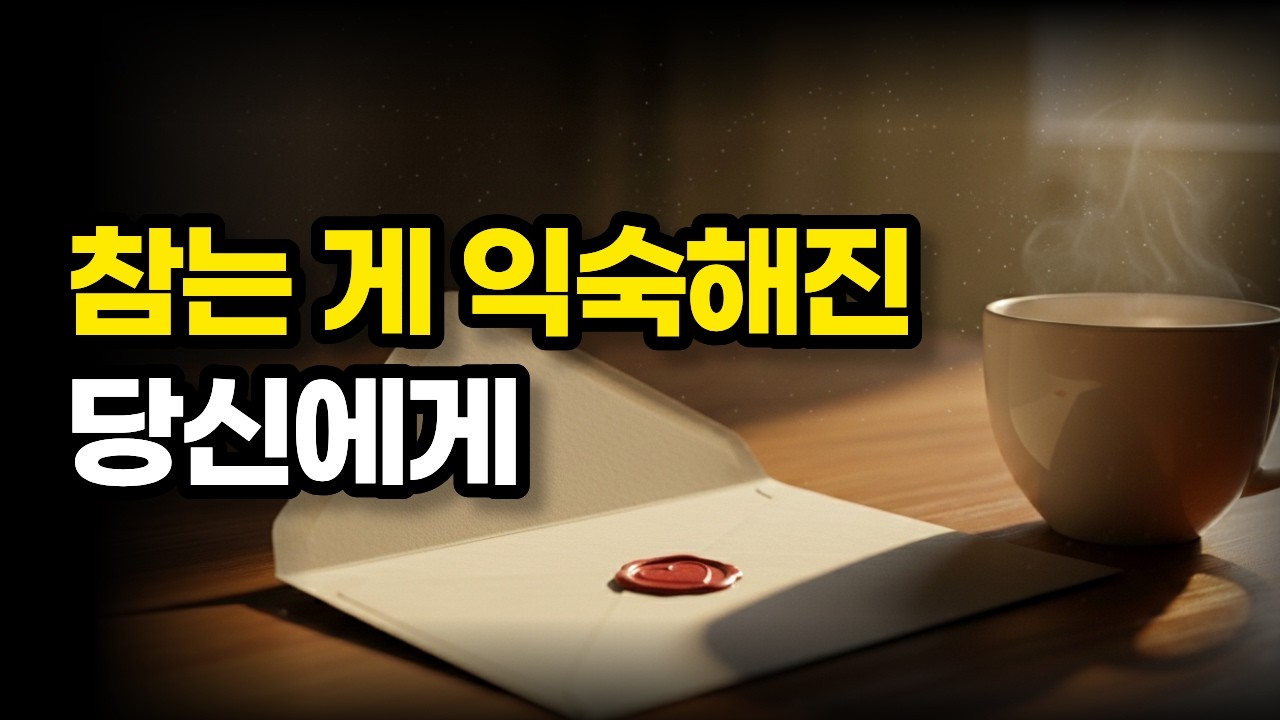 '참는 게 익숙해진 당신’은 사실 '오래 버텨온 사람'입니다 | 왜 나는 늘 참기만 할까 | 철학 오디오북