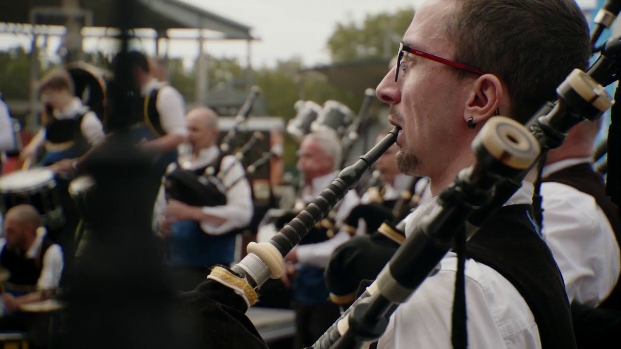 Festival Interceltique de Lorient 2023. Prestation du Bagad Penhars (Quimper)