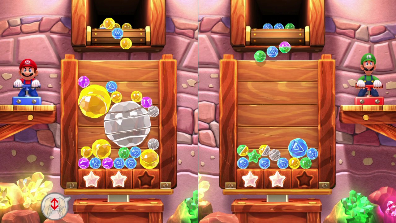 MARIO PARTY 10 ~ BONUS GAMES ~ JEWEL DROP ~ MARIO VS. VERY HARD LUIGI - NO COMMENTARY