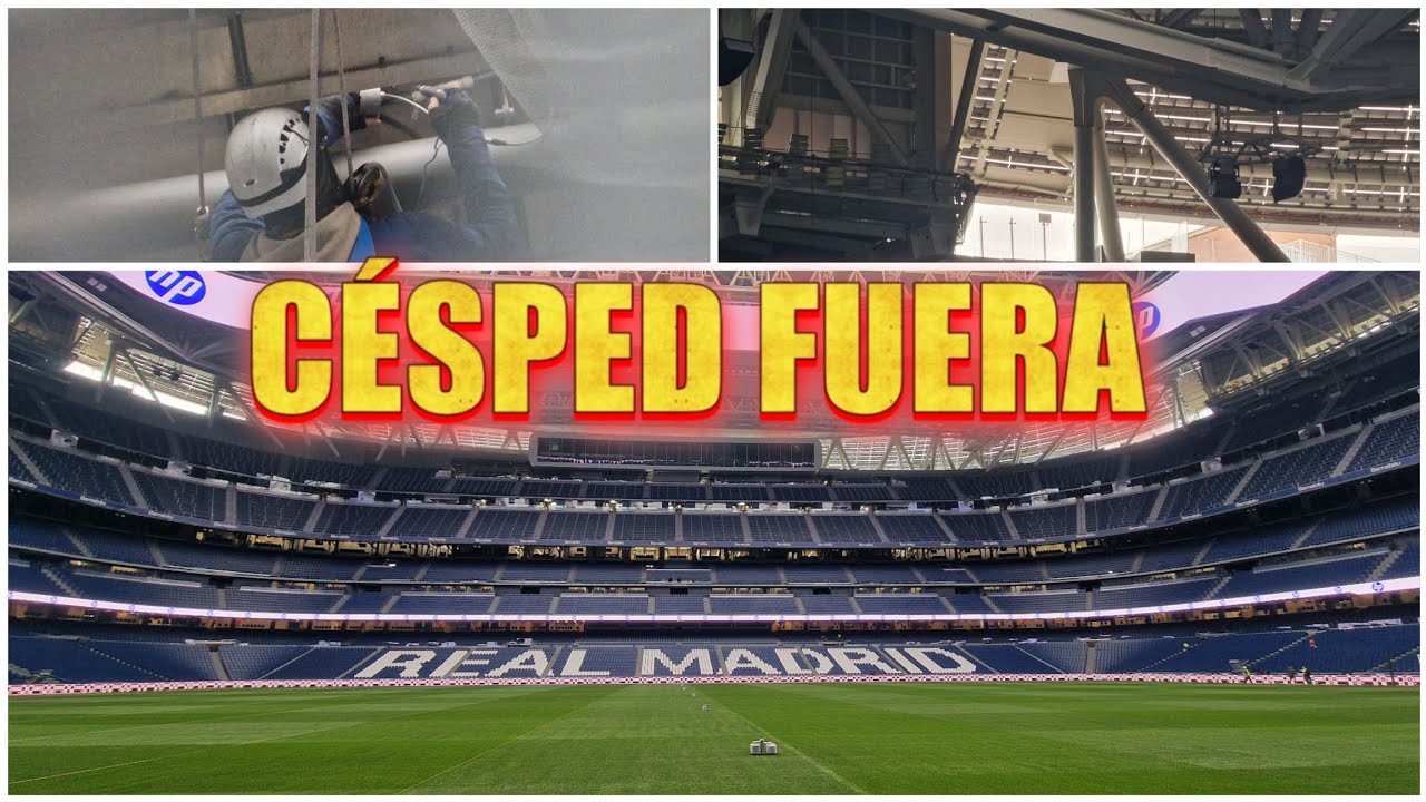 TRABAJANDO en los FOCOS de la FACHADA e INSONORIZACI&Oacute;N del ESTADIO 🏟 Obras Santiago Bernab&eacute;u 🚧
