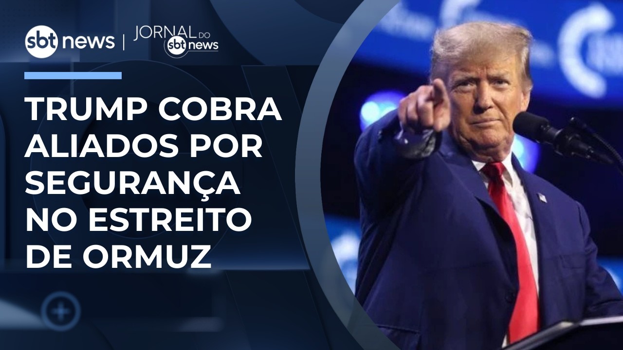 Trump cobra aliados por segurança no Estreito de Ormuz | #JornaldoSBTNews