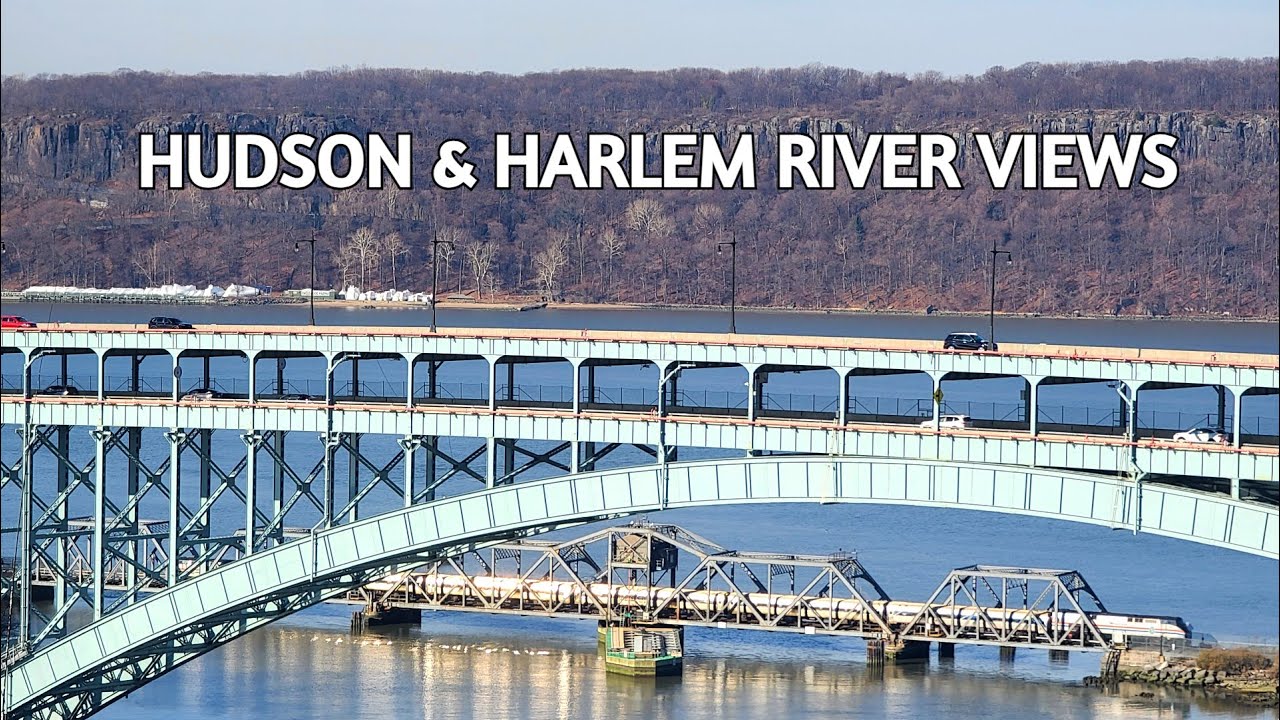 🔴 NYC CAM🚆Amtrak Along the Hudson & Harlem Rivers + City Sounds ASMR