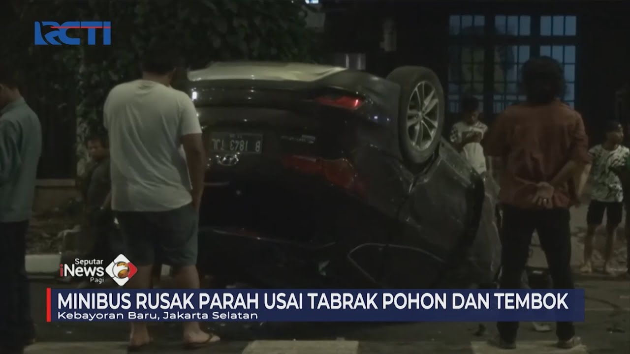 Diduga Sopir Ngantuk, Minibus Tabrak Pohon dan Rumah di Kebayoran #SeputariNewsPagi 12/08