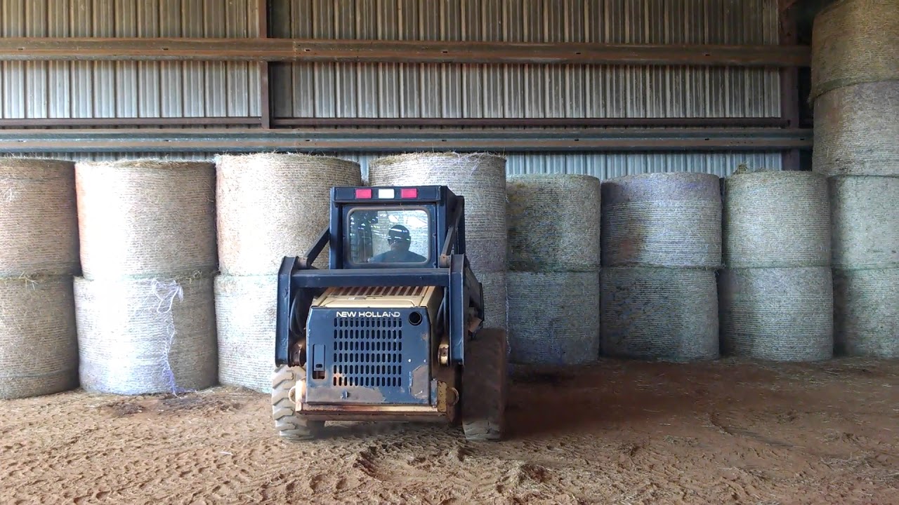 Stacking hay