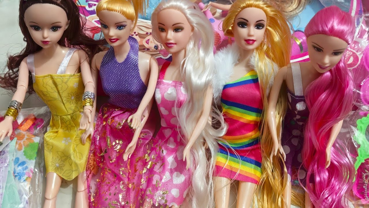 8 Minutes Satisfying with Unboxing Cute Pink Barbie Princess Toys 💄👗👠