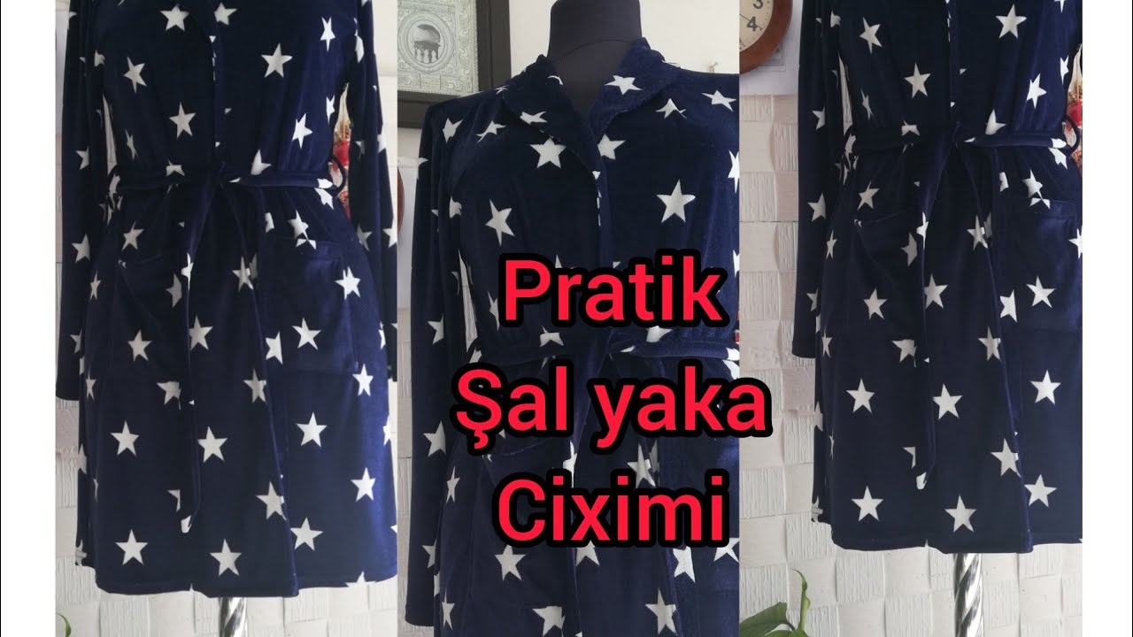 EN PRATİGİNDEN ŞAL YAKA CİZİMİ