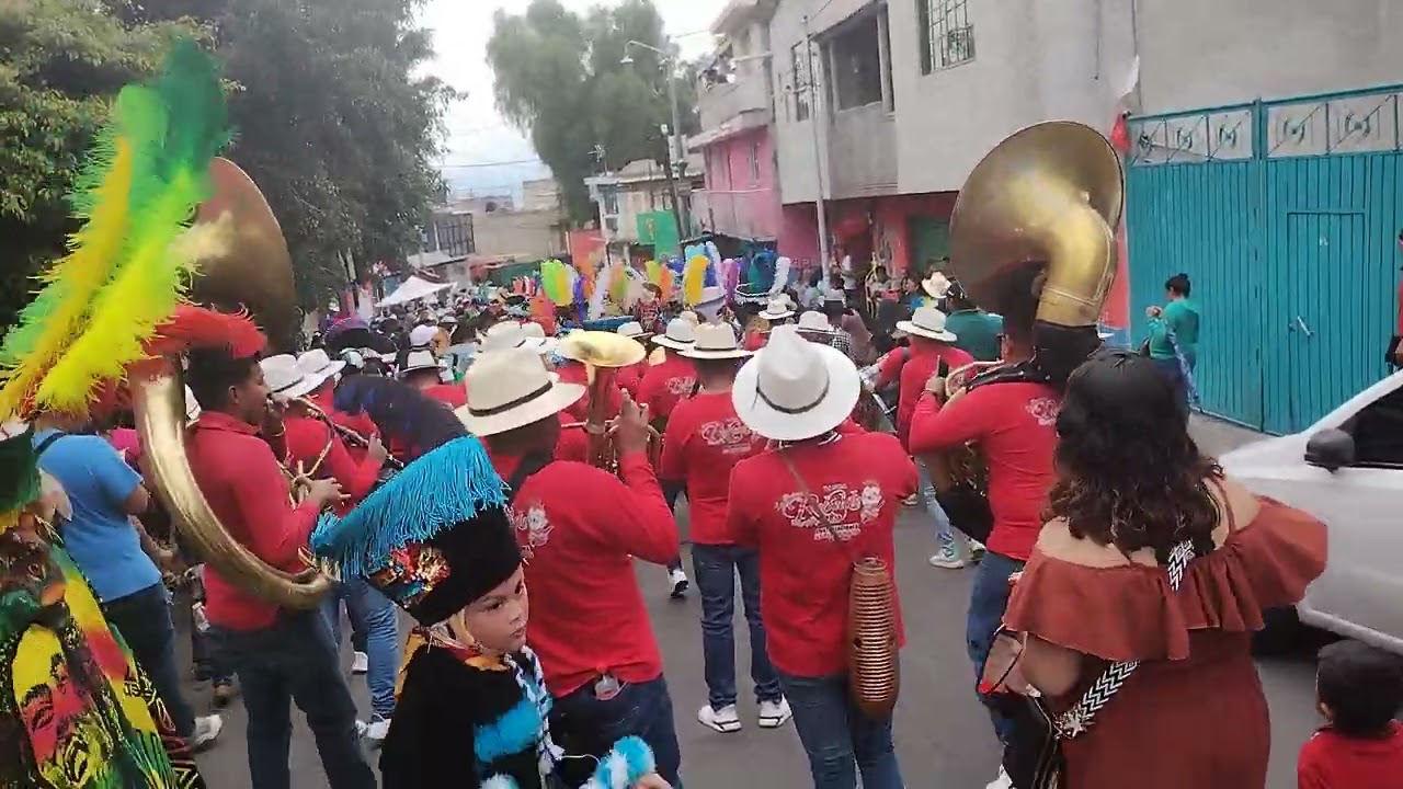 Comparsa de Chinelos Santiago Acahultepec Fiestas Patronales 2025