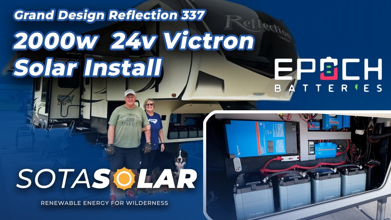 2019 Grand Design Reflection 337 Victron 24 В 2000 Вт Солнечная установка Epoch Batterys