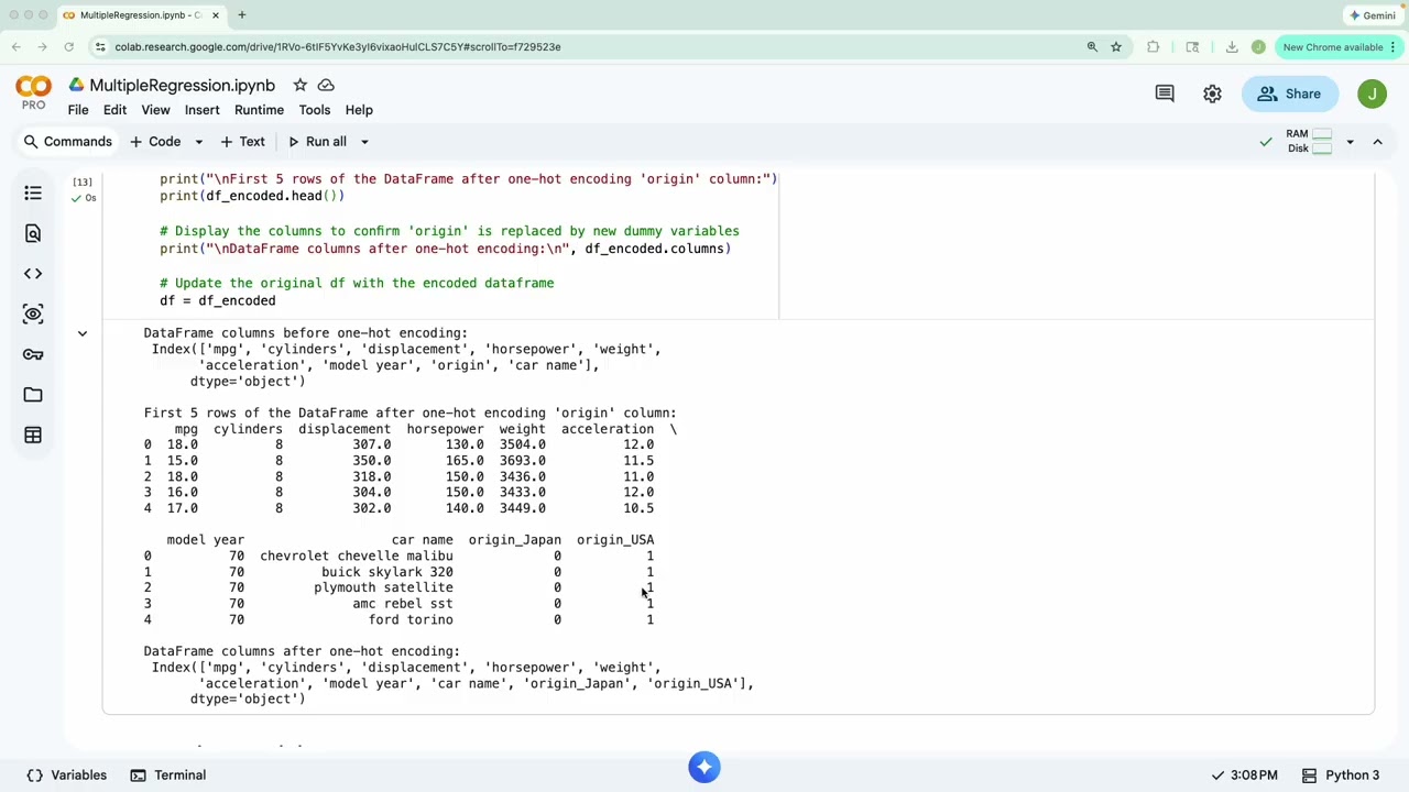 Simple and multiple linear regression