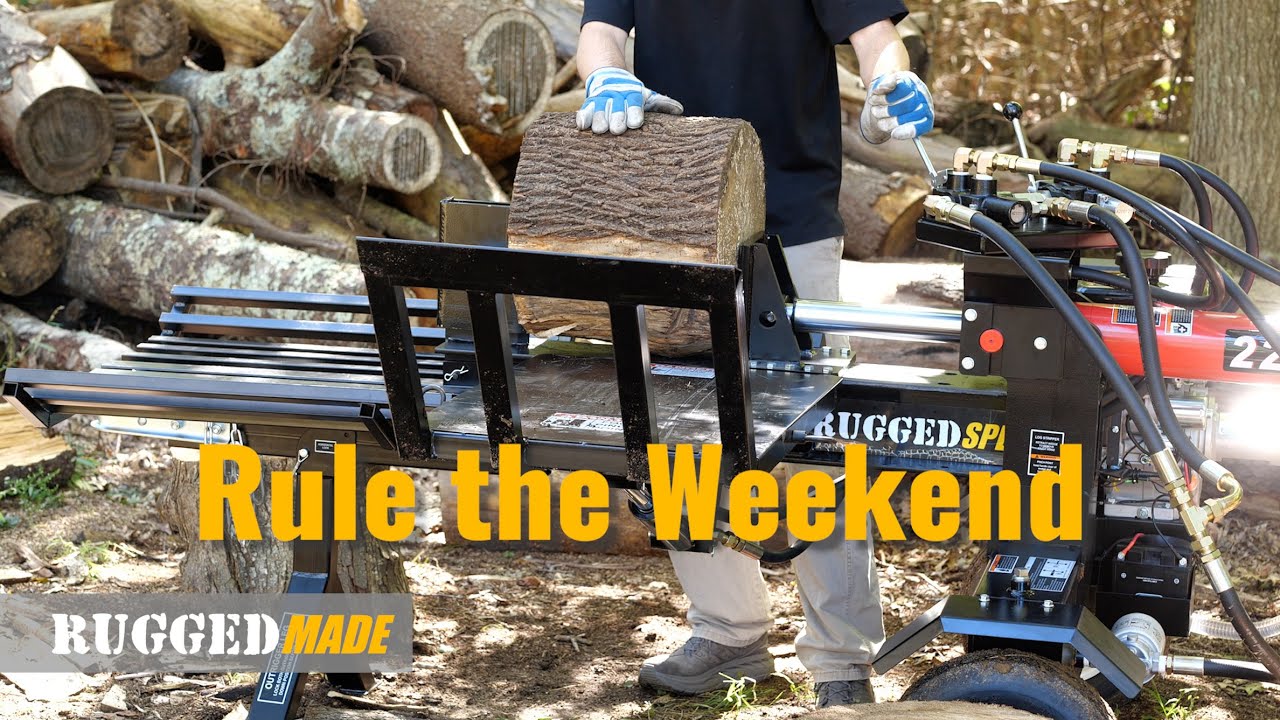Rule the Weekend with the RuggedSplit 300-Series Log Splitter by RuggedMade