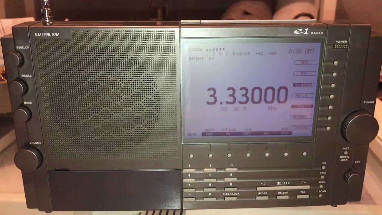 CHU Canada 3300 kHz 3 kW, Ottawa,  copied indoors with the Eton E1 on the telescopic