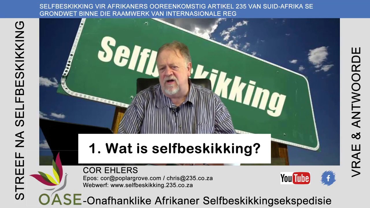 Vraag 1 - Wat is Selfbeskikking