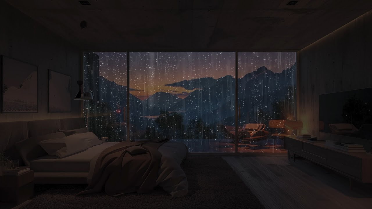 Rainy Day Retreat: Mountain Window Meditation - Relaxing Music - Sleeping Music