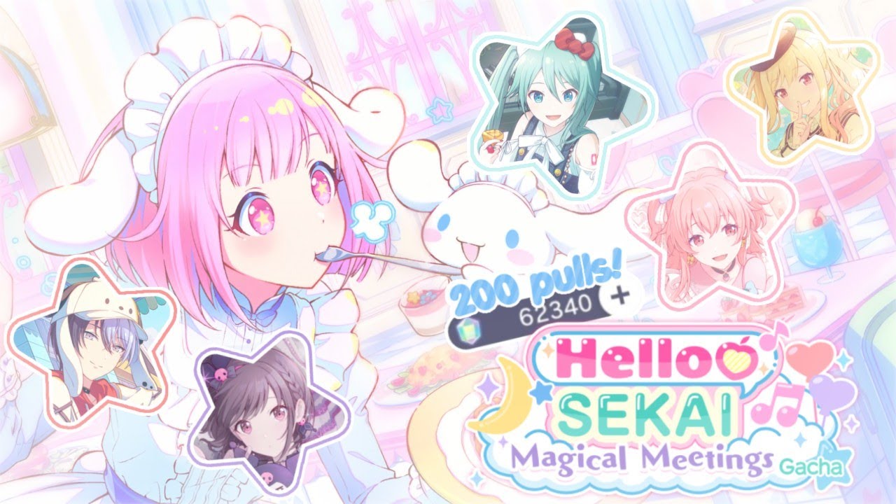 200+ pulls on sanrio collab!! | Project sekai Hello Sekai Magical Meetings Gacha