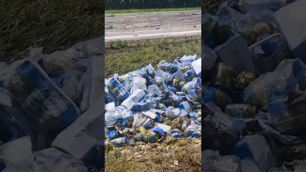 Pickles spilled on Ohio road after truck crash