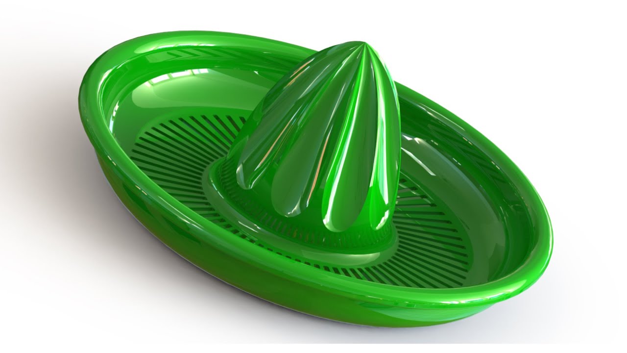 ✅ Tutorial  de SOLIDWORKS, Exprimidor de cítricos [corte AVANZADO, SPLINE en la superficie] 💪