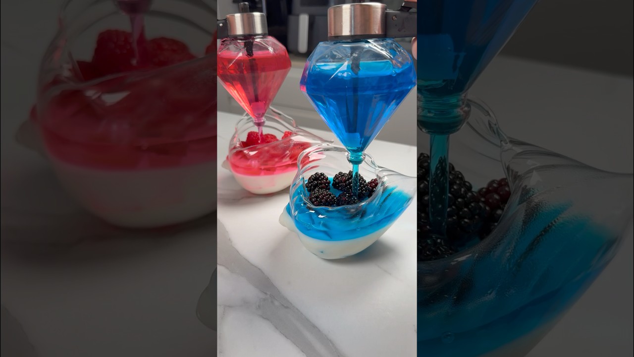 let&rsquo;s make a simple jelly dessert 🩷💙🩷💙 #asmr #dessert #jelly #sweet