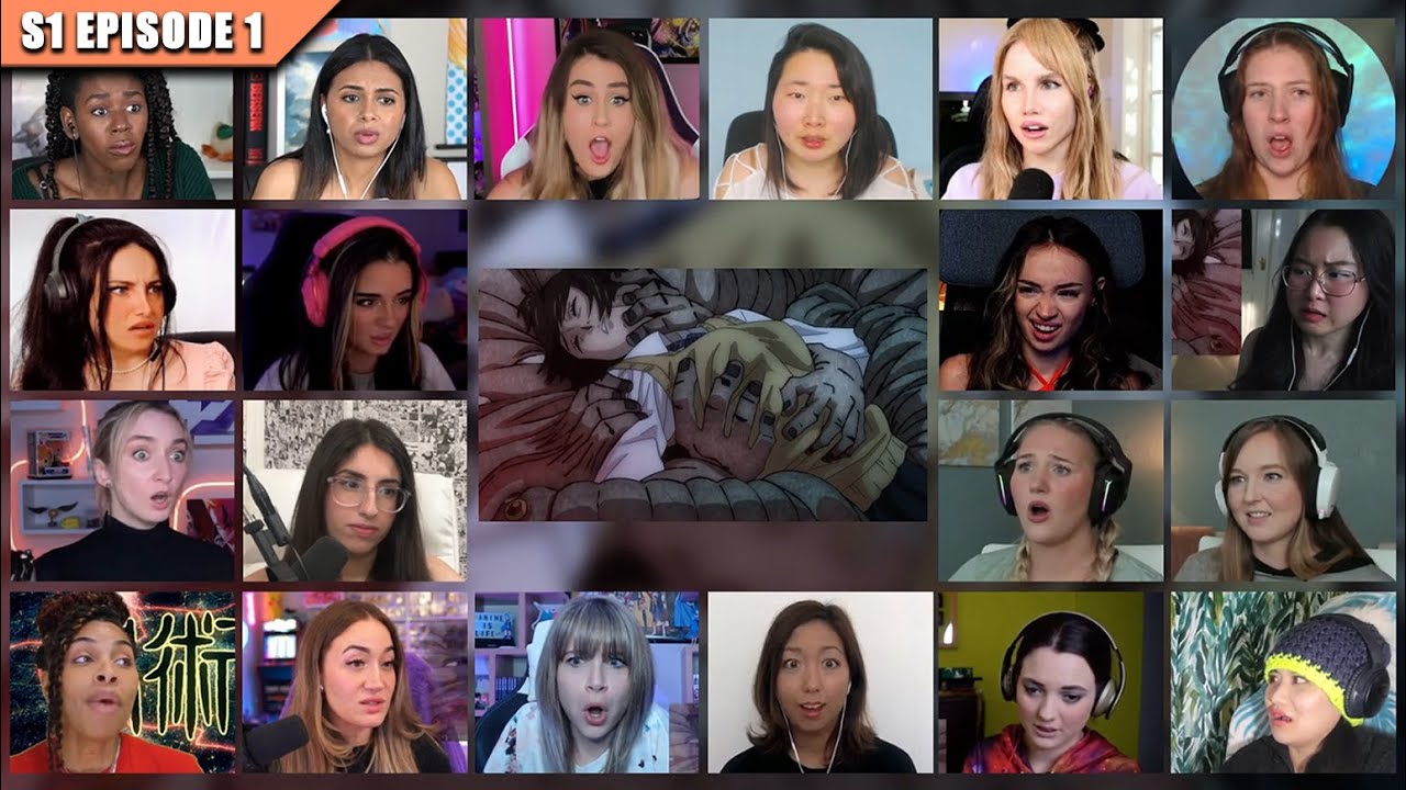 [Girls React] Jujutsu Kaisen Season 1 Episode 1 Reaction Mashup | 呪術廻戦