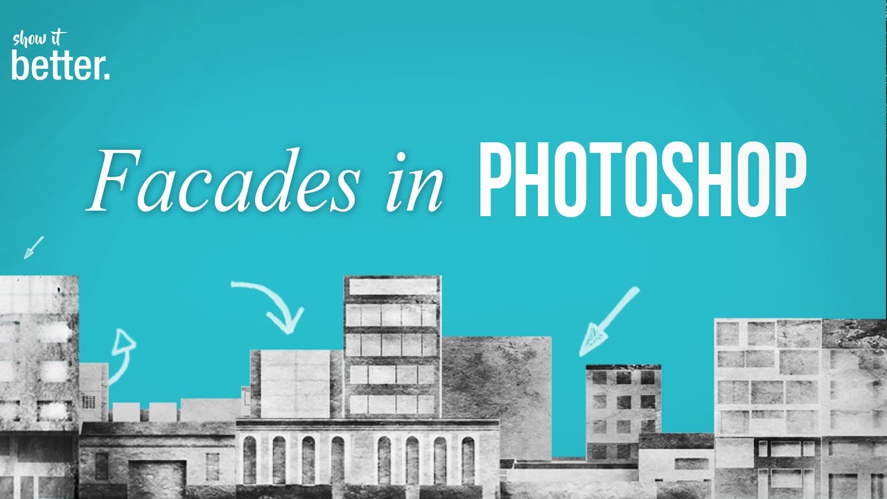 Make Cool and Easy Facade Drawings  in Photoshop