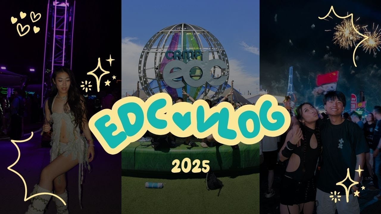 【Weekend VLOG】EDC 2025キャンプ体験記！3日間フェス🪩🎵 | Camp EDC vlog