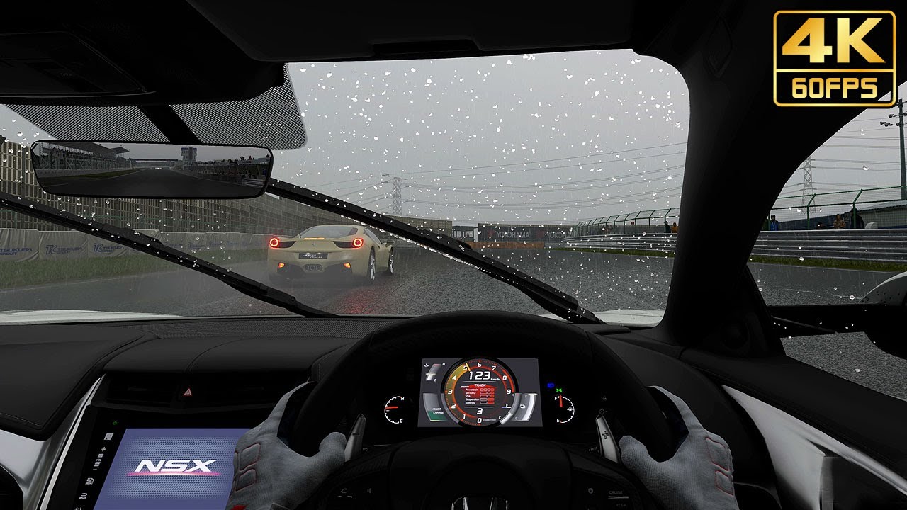 Gran Turismo 7 (PS5) TORRENTIAL RAIN GAMEPLAY Honda NSX '17 @ 4K 60ᶠᵖˢ ✔