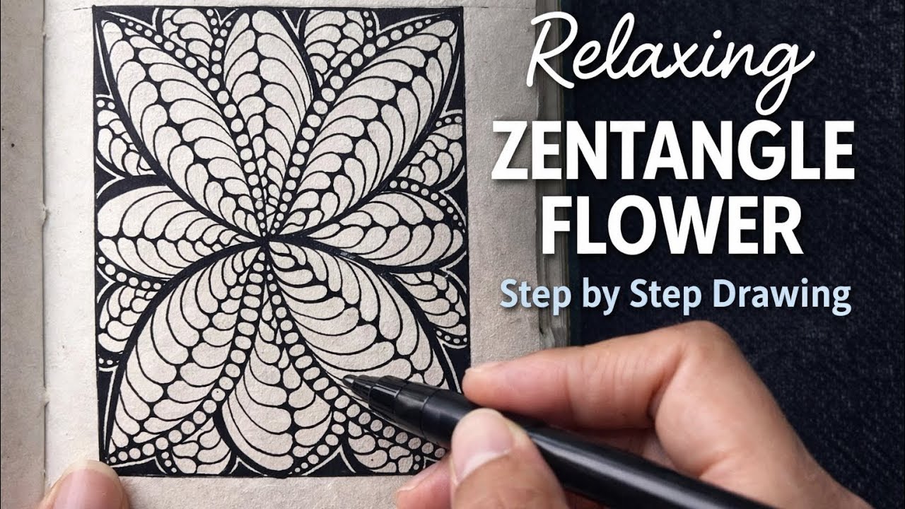 Floral Zentangle Art - Easy & Beginner Friendly 