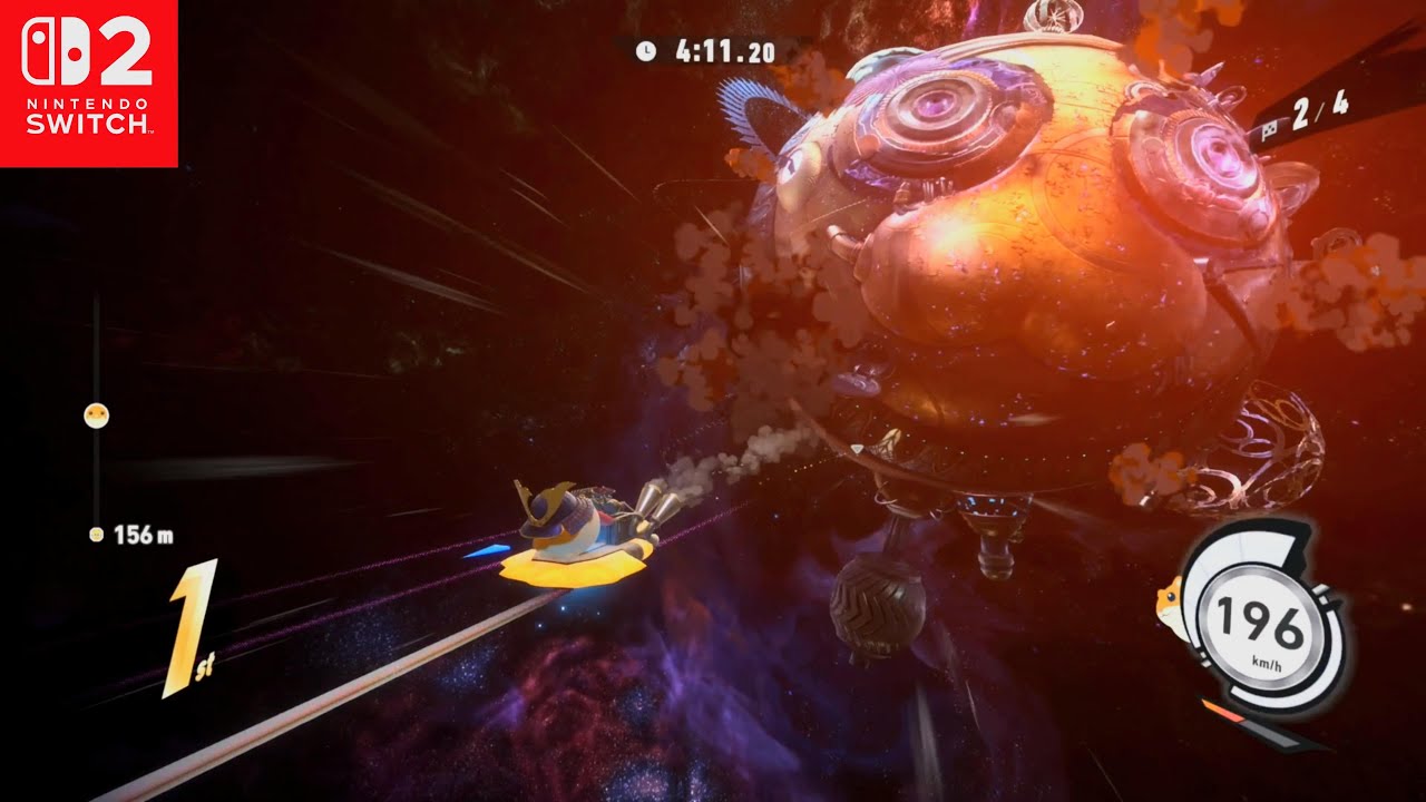 Kirby Air Riders | Air Ride Race Galactic Nova (LV.9) 4 Laps - Played Rick [4K SW2]
