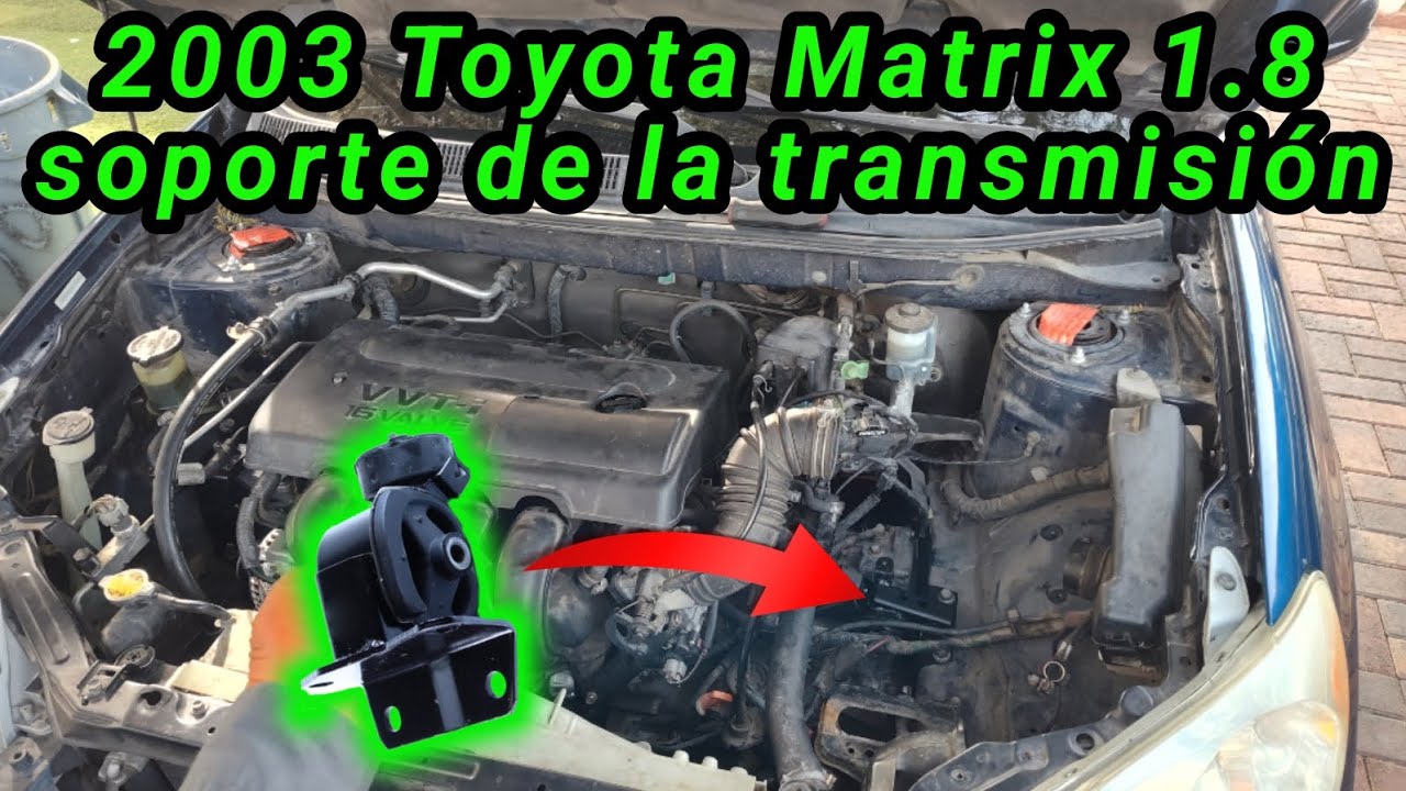 2003 Toyota Matrix 1.8 Cómo cambiar el soporte de la transmisión