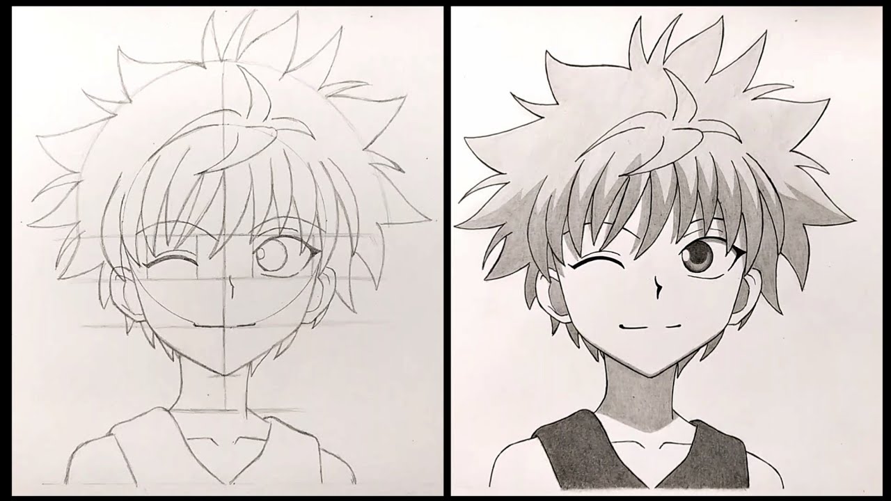 Cara Menggambar Anime Untuk Pemula | Killua Zoldyck - Hunter x Hunter | Step by Step